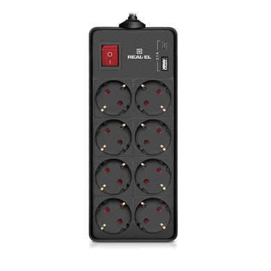 Фільтр живлення REAL-EL RS-Protect 805 1.8м Black (EL122300042) [605302]