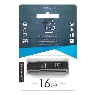 Флеш-накопичувач USB 16GB T&G 121 Vega Series Black (TG121-16GBBK) [618591]