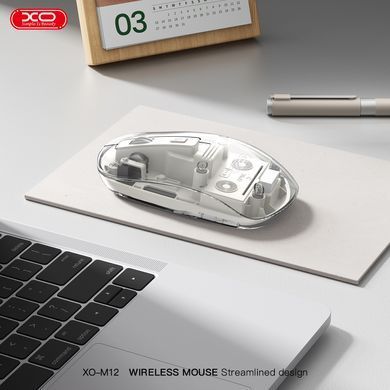 Миша XO M12 Bluetooth wireless transparent White (M12 White) [202531]