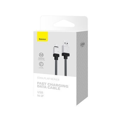 Кабель Baseus CoolPlay Series Fast Charging Cable USB to iP 2.4A 1m Black (CAKW000401) [802337]