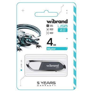 Флеш-накопичувач Wibrand USB 2.0 Aligator 4Gb Grey (WI2.0/AL4U7G) [803684]