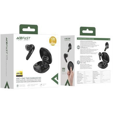Навушники TWS Acefast W3 ANC black (6974316284796) [404456]