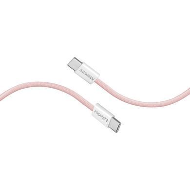 Кабель Promate EcoLine-CC200 USB Type-C - USB Type-C (M/M), 3 A, 60 W, 2 м, Pink (ecoline-cc200.pink) [604309]