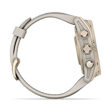 Смарт-годинник Garmin Fenix 8 43mm AMOLED Sapphire Soft Gold with Fog Gray Silicone (010-02903-18) [608230]