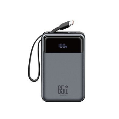 Універсальна мобільна батарея XO PR267 PD 65W 20000mAh Grey (PR267.grey) [603511]