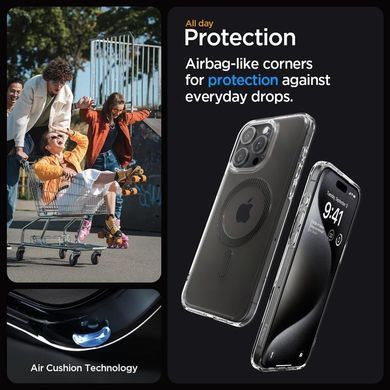 Чохол-накладка Spigen Ultra Hybrid MagFit для Apple iPhone 15 Pro Carbon Fiber (ACS06717) [602166]