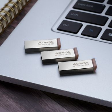 Флеш-накопичувач ADATA USB 3.2 UR 350 32Gb Silver/Beige (UR350-32G-RSR/BG) [803121]