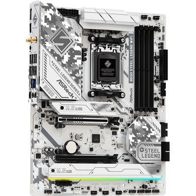 Материнська плата ASRock (AM5/B650, 4*DDR5, 2xPCIex16, HDMI/DP, 4xSATA,3xM.2, 2.5GLan, ATX) (B650 Steel Legend WIFI) [403423]