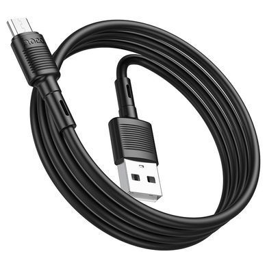 Кабель HOCO X83 USB to Micro 2.4A, 1m, PVC, PVC connectors, Black (6931474770882) [802420]