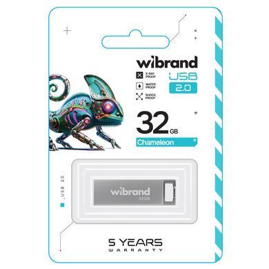 Флеш-накопичувач Wibrand USB 2.0 Chameleon 32Gb Silver (WI2.0/CH32U6S) [802993]