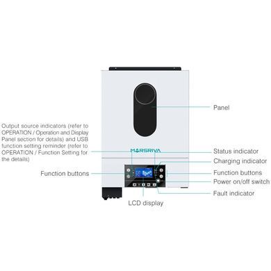 Інвертор Marsriva OFF-G 4KW 230V RS232/RS485 CE PF1 VOL VM III 4KW TWIN-24V, include wifi (MR-SPF4000 TWIN - Ver 3) [400941]