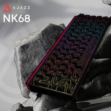 Клавіатура Ajazz NK68 Red Switch Black USB-C (NK68-R-S-B) [619312]