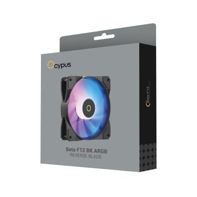 Корпусний вентилятор 120MM BETA F12 BK ARGB REVERSE BLADE OCYPUS (BETA-F12-BK1AM01X-GL) [502889]