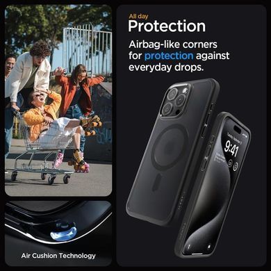 Чохол-накладка Spigen Ultra Hybrid MagFit для Apple iPhone 15 Pro Max Frost Black (ACS06581) [602186]