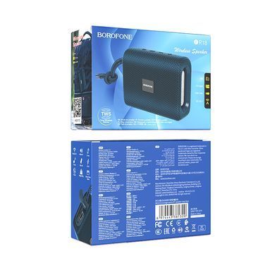 Портативна колонка BOROFONE BR18 Encourage sports BT speaker, 5W, Navy Blue (6974443381320) [805602]