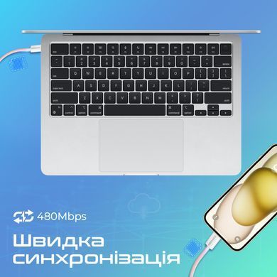 Кабель Promate EcoLine-CC200 USB Type-C - USB Type-C (M/M), 3 A, 60 W, 2 м, Pink (ecoline-cc200.pink) [604309]