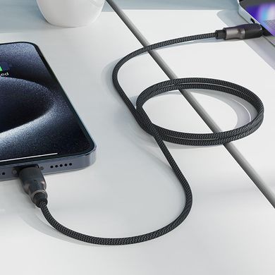 Кабель ACEFAST C10-03 Type-C to Type-C 3A, 60W, 1.2m, silicone, zinc connectors, Black (6974316283119) [805389]