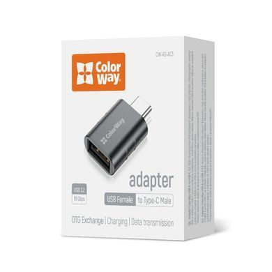 Адаптер ColorWay USB - USB-C 3.2 (CW-AD-AC3) [613614]