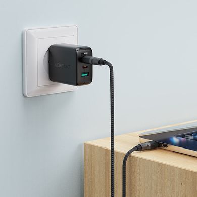 Кабель ACEFAST C10-03 Type-C to Type-C 3A, 60W, 1.2m, silicone, zinc connectors, Black (6974316283119) [805389]