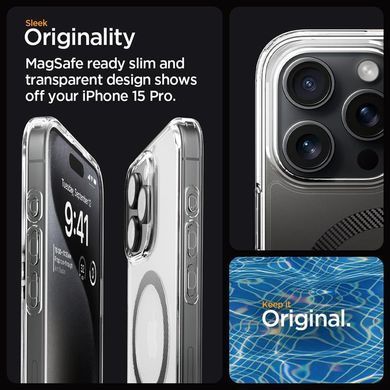 Чохол-накладка Spigen Ultra Hybrid MagFit для Apple iPhone 15 Pro Carbon Fiber (ACS06717) [602166]