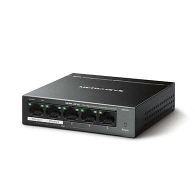 5-портовий настільний гігабітний комутатор з 4 портами РоЕ, MERCUSYS (MS105GP) [500822]