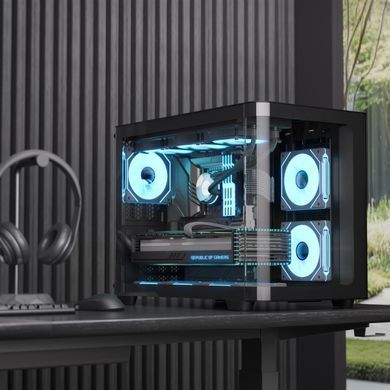 Корпус AeroCool P300C-G-BK-v1 Black без БЖ (ACCS-PN02033.11) [608795]