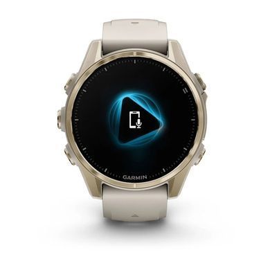 Смарт-годинник Garmin Fenix 8 43mm AMOLED Sapphire Soft Gold with Fog Gray Silicone (010-02903-18) [608230]