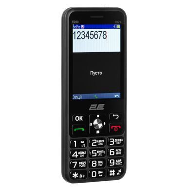 Мобільний телефон 2E E280 2025 2.8" 2SIM, 1500мА&bull;год, чорний (694743656220) [101363]