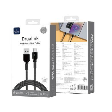 Кабель WIWU 27W Duralink Series Nylon Braided Cable Wi-C073 A-C 1M (6977703654691) [806464]