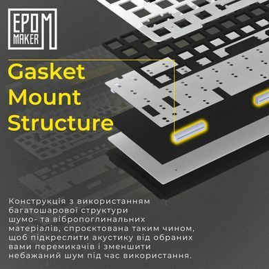 Клавіатура бездротова Epomaker Shadow-X 70% Mulan Switch Hot-Swap (2.4G/BT/USB) LCD Screen RGB UA White (SHX-W-M) [614136]