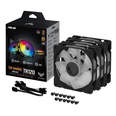 Вентилятор Asus TUF Gaming TR120 ARGB Reverse Triple Pack Black (90DA00D0-B09020) [612456]