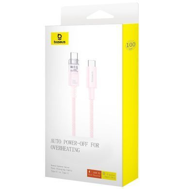 Кабель Baseus Explorer Series Fast Charging Cable with Smart Temperature Control Type-C to Type-C 100W 2m Baby Pink (P10319703411-01) [802522]