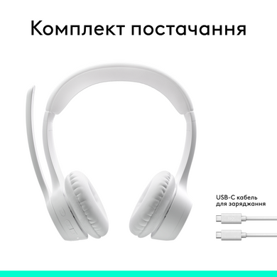 Гарнітура Logitech Zone 300 Wireless Headset BT White (981-001417) [203125]