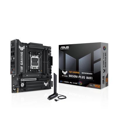 Материнcька плата ASUS TUF GAMING B850M-PLUS WIFI7 sAM5 B850 4xDDR5 M.2 HDMI DP Wi-Fi BT mATX (90MB1MU0-M0EAY0) [111751]