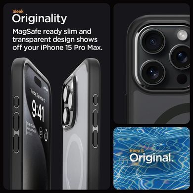 Чохол-накладка Spigen Ultra Hybrid MagFit для Apple iPhone 15 Pro Max Frost Black (ACS06581) [602186]