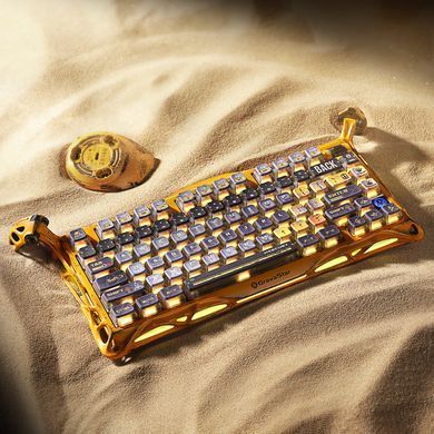 Клавіатура механічна GravaStar Mercury K1 Pro 80keys, GravaStar x Kailh Speedy Mint, BT/WL/USB, жовтий (GSK1PRO_YLW) [106610]