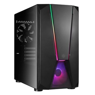 Корпус SilverStone Fara FAV1MB-PRO без БЖ, 2xUSB3.0, 2xUSB2.0, 1x120мм, ARGB VGA 379мм, LCS ready, TG Side Panel, mATX, чорний (SST-FAV1MB-PRO) [109551]