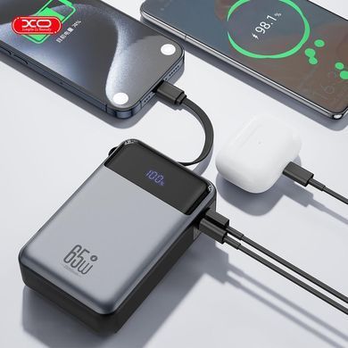 Універсальна мобільна батарея XO PR267 PD 65W 20000mAh Grey (PR267.grey) [603511]