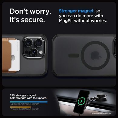 Чохол-накладка Spigen Ultra Hybrid MagFit для Apple iPhone 15 Pro Max Frost Black (ACS06581) [602186]