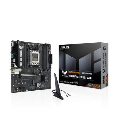 Материнcька плата ASUS TUF GAMING A620AM-PLUS WIFI sAM5 A620 4xDDR5 HDMI DP Wi-Fi BT mATX (90MB1MZ0-M0EAY0) [111885]