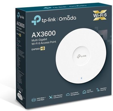 Точка доступу TP-LINK EAP660 HD AX3600, 1x2.5GE, PoE (EAP660-HD) [104453]