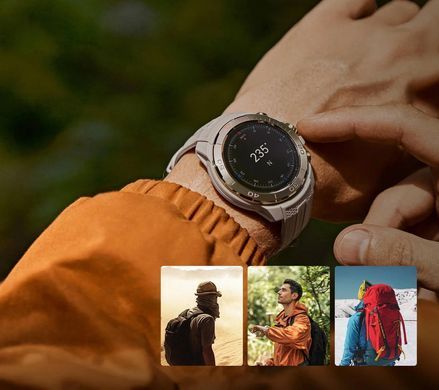 Смарт-годинник Mibro GS Explorer 48мм, 1.32", 466x466, AMOLED, BT 5.3, Dual-band GPS, 10 ATM, пісочно-білий (XPAW017D) [113708]