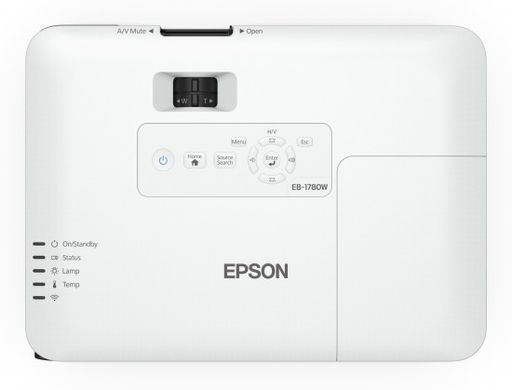 Проєктор Epson EB-1780W WXGA, 3000 Lm, 1.04-1.26, WiFi (V11H795040) [15290]