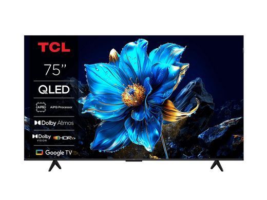 Телевізор 75" TCL QLED 4K 60Hz Smart Google TV Black (75P71K) [114186]