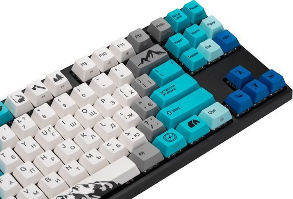 Клавіатура механічна Varmilo APG87 Summit R1, K-Prestige Silent, WL/USB-A, White Led (A94A050F8A5A17A007) [110388]