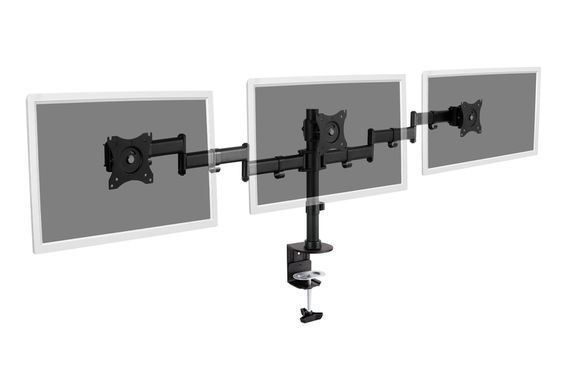 Кріплення DIGITUS Triple Monitor Clamp, 15-27", з нахилом, поворотом (DA-90362) [17001]