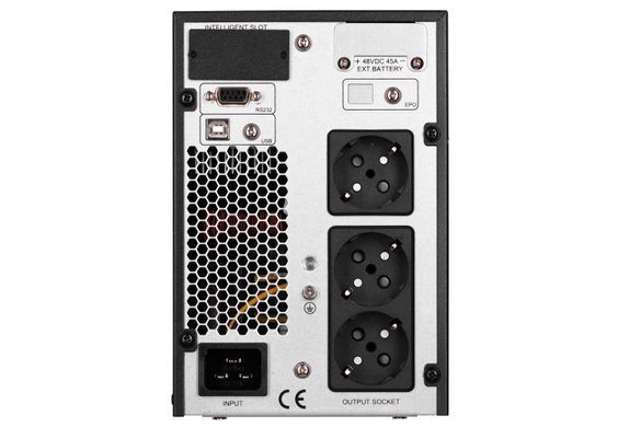Джерело безперебійного живлення 2E OD2000, 2000VA/1800W, LCD, USB, 3xSchuko (2E-OD2000) [102994]