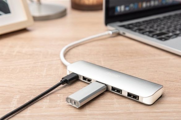 Хаб DIGITUS USB-C > 4xUSB-A/USB-C (DA-70242-1) [108812]