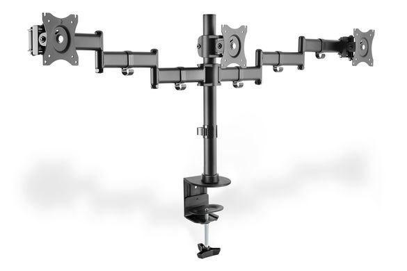 Кріплення DIGITUS Triple Monitor Clamp, 15-27", з нахилом, поворотом (DA-90362) [17001]