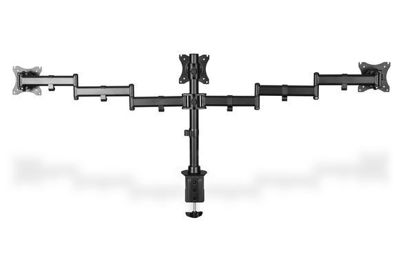 Кріплення DIGITUS Triple Monitor Clamp, 15-27", з нахилом, поворотом (DA-90362) [17001]
